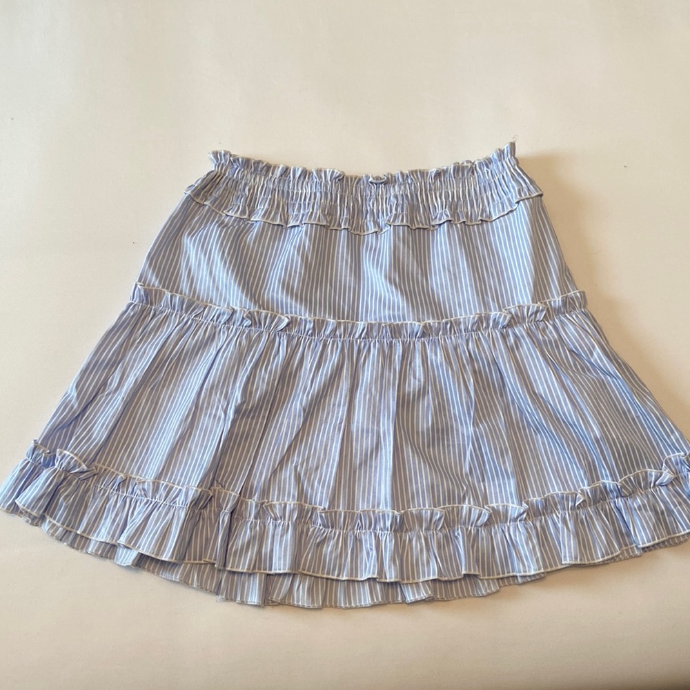 English Factory blue and white striped skirt!